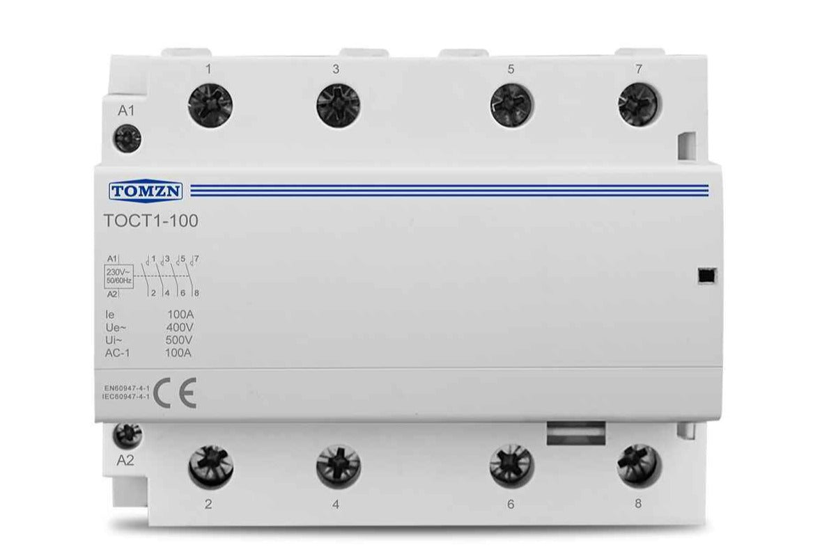 Tomzn 4P 100A 2NC 2NO 220V Din rail AC Modular Contactor in Pakistan