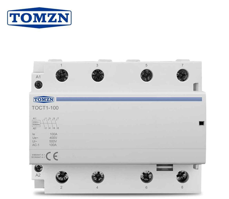 TOMZN TOCT1 4P 100A Din rail AC Modular contactor in Pakistan