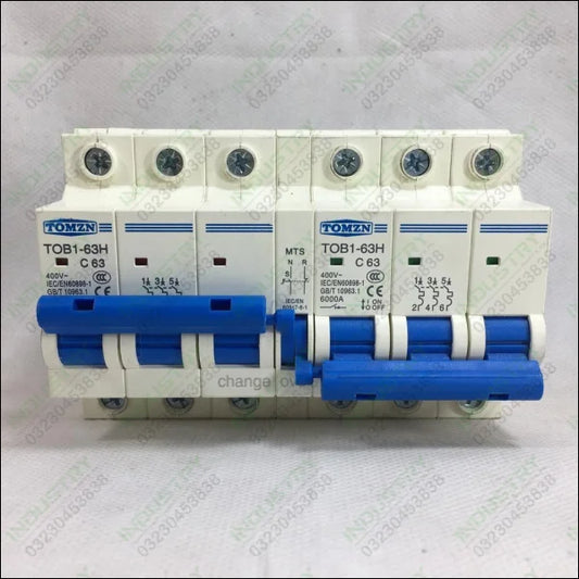 TOMZN 3 pole Change Over Switch MTS Manual transfer switch in Pakistan - industryparts.pk