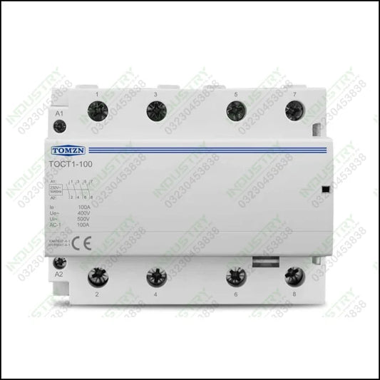 Tomzn 4P 100A 2NC 2NO 220V Din rail AC Modular Contactor in Pakistan