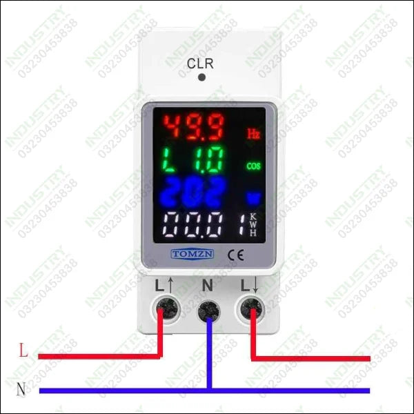 TOMZN 6IN1 din rail AC 220V 100A Voltage Current KWH Electric energy monitor meter in Pakistan