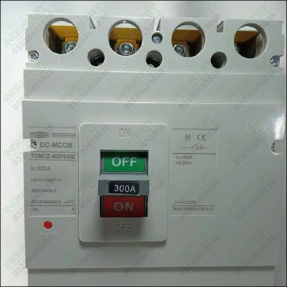 Tomzn DC-MCCB TOM7Z-400/4300 MCCB DC 300A Circuit Breaker in Pakistan - industryparts.pk