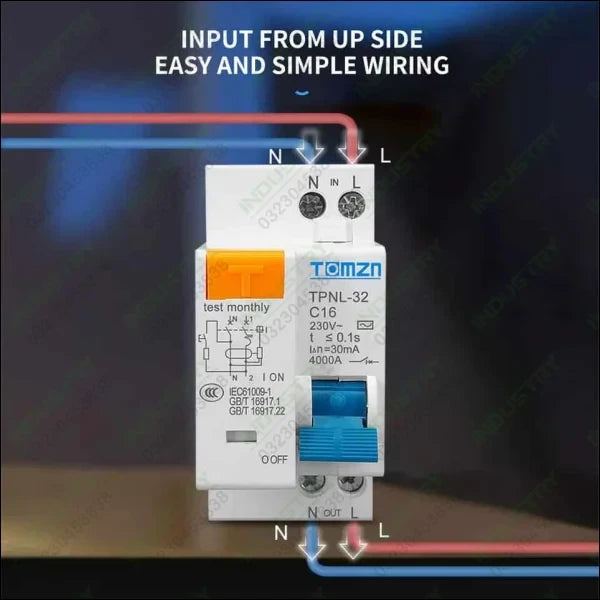 TOMZN  RCBO TPNL-32 Residual Current Circuit Breaker in Pakistan