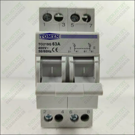 TOMZN TO219G 2P 63A Change Over Breaker Type Switch in Pakistan