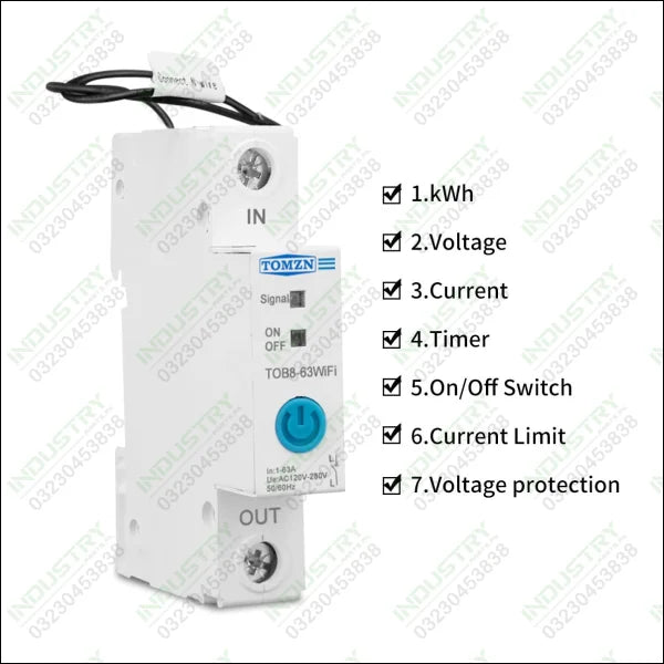 TOMZN TOB8-63WIFI Smart Switch WIFI Circuit Breaker in Pakistan