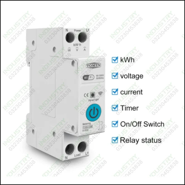 TOMZN TOB9-63M WiFi 63A Smart Circuit Breaker Wireless Remote Control Switch in Pakistan