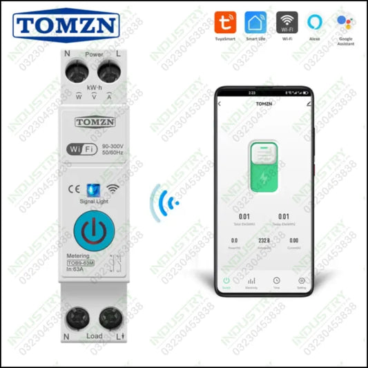 TOMZN TOB9-63M WiFi 63A Smart Circuit Breaker Wireless Remote Control Switch in Pakistan