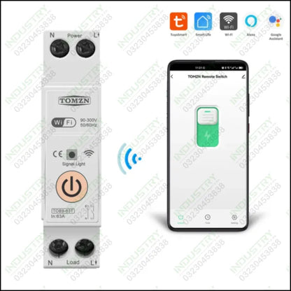 TOMZN TOB9-63T WiFi 63A Smart Circuit Breaker Wireless Remote Control Switch in Pakistan