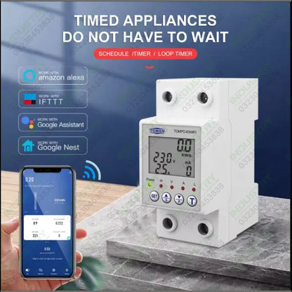 TOMZN TOMPD-63 WIFI Earth Leakage Smart Circuit Breaker in Pakistan