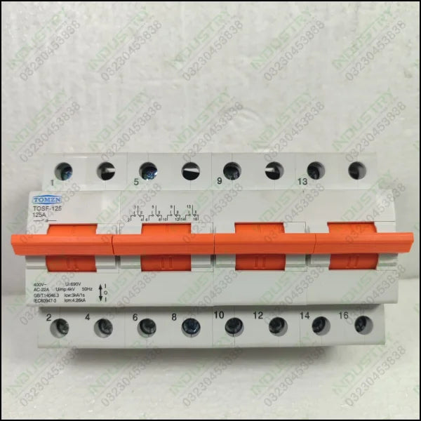 TOMZN TOSF-125 4 Pole 125A Dual Power Manual Transfer Switch in Pakistan