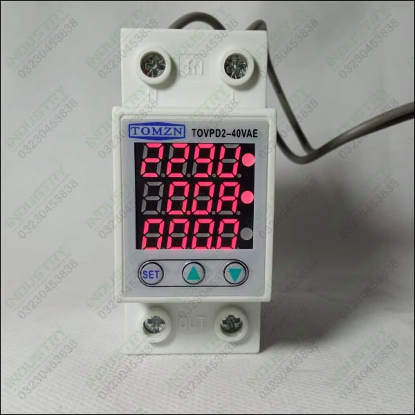 TOMZN VA Protector 40A 220V Adjustable Over and Under Voltage Protector Device in Pakistan - industryparts.pk