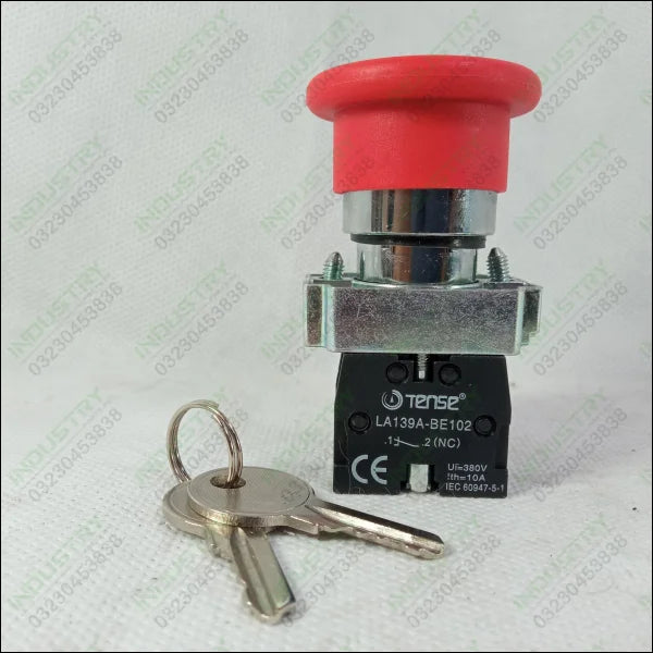 Turn to Release N/C Emergency Stop Mushroom Push Button Switch XB2-BS142 in Pakistan - industryparts.pk