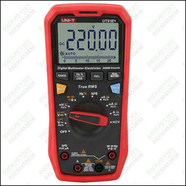 UNI T Handheld Professional True RMS Digital Multimeter UT61E+ in Pakistan - industryparts.pk