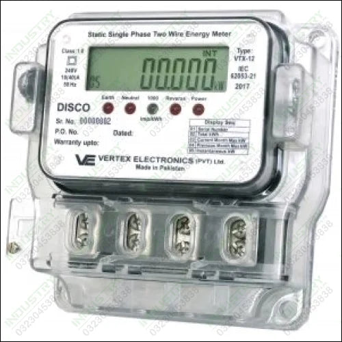 VERTEX  Single Phase Energy Meter in Pakistan