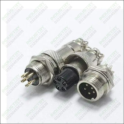 XLR 6 Pin Cable Connector 12mm Chassis Mount in Pakistan - industryparts.pk