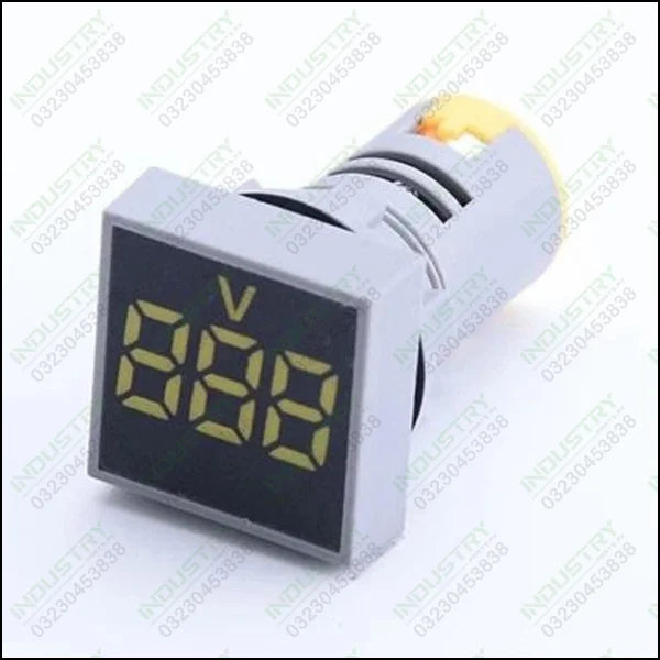 YELLOW LED Voltmeter AC Penal Mount AD101-22VMS in Pakistan - industryparts.pk