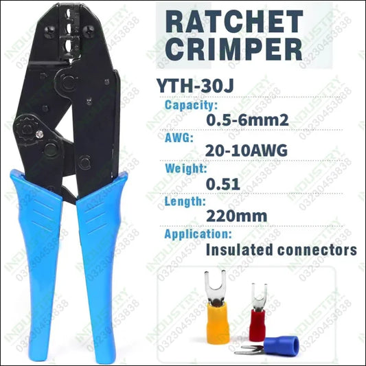 YTH-30J Insulated Wire Terminals Connectors Ratcheting Crimper in Pakistan