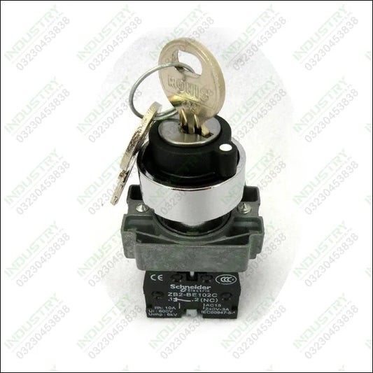 ZB2-BE101C 2 Position Normally Open Normally Closed key operated Rotary Switch - industryparts.pk