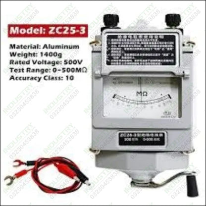 ZC25-3 500V Insulation Resistance Tester Meter in Pakistan