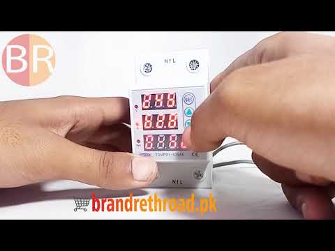 Din Rail Display Adjustable Over and Under Voltage Protective Device Relay