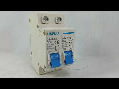 USFULL DZ47-63-C63 63A 2P Circuit Breaker in Pakistan